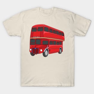 Double-decker bus cartoon illustration T-Shirt